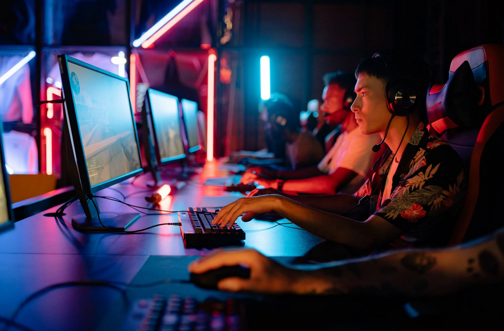 playing computer games